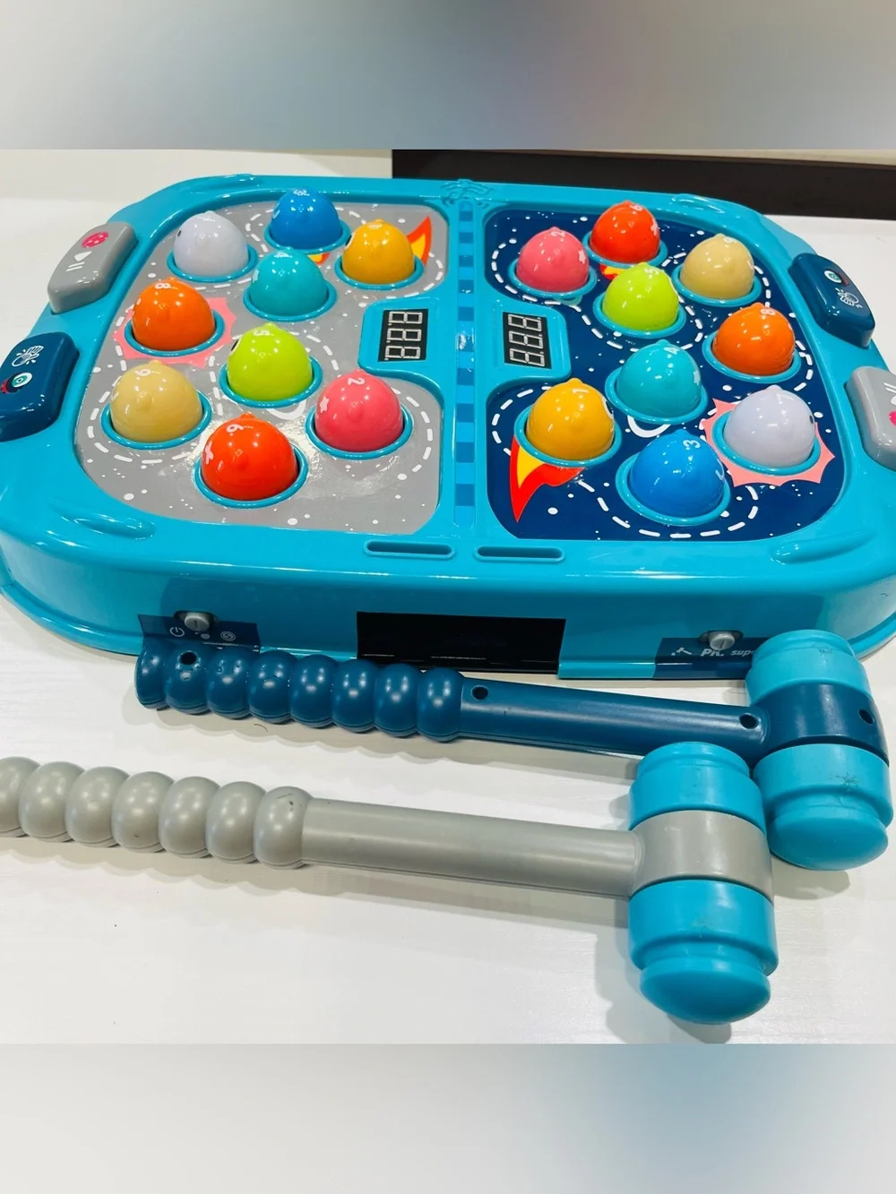 Interactive Pop-Up Hammer Game for Kids - Blue